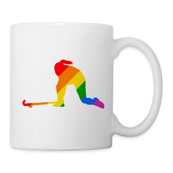 Joueur de hockey sur gazon LGBTQ - Mug blanc - blanc - Droite