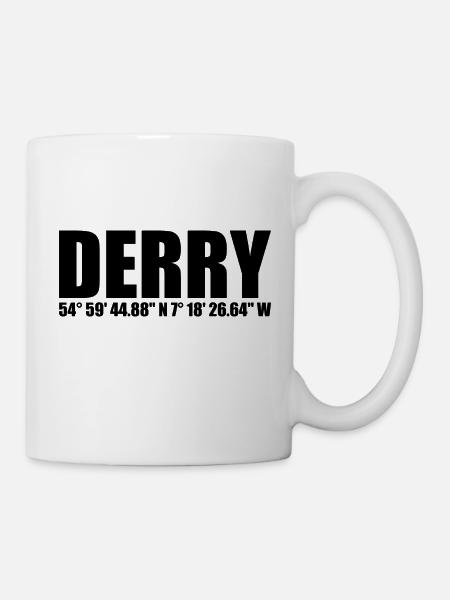 Derry Koordinaten - Tasse - Weiß