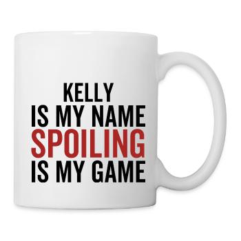 Kelly est mon nom Spoiling est mon jeu - Mug blanc - blanc - Droite