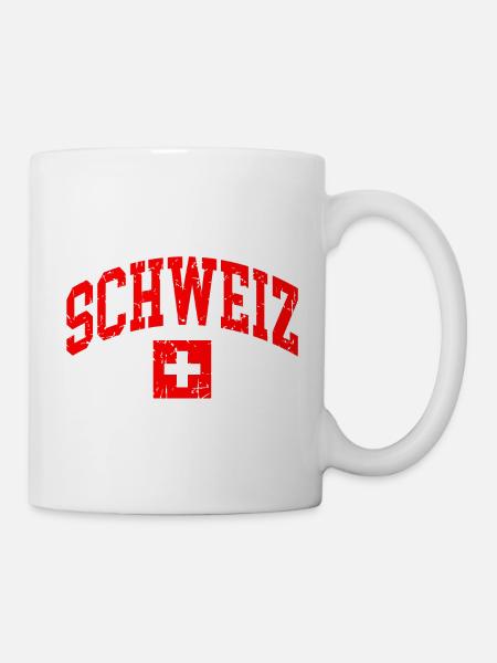 Schweiz Flagge - Tasse - Weiß