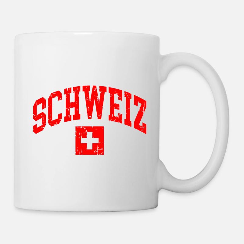 Schweiz Flagge - Tasse - Weiß