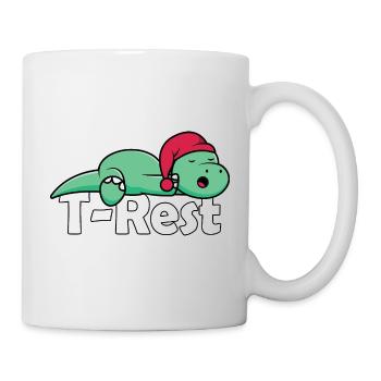 T-Rest - Schlafender T-Rex Wortspiel Dino - Tasse - Weiß - Rechts