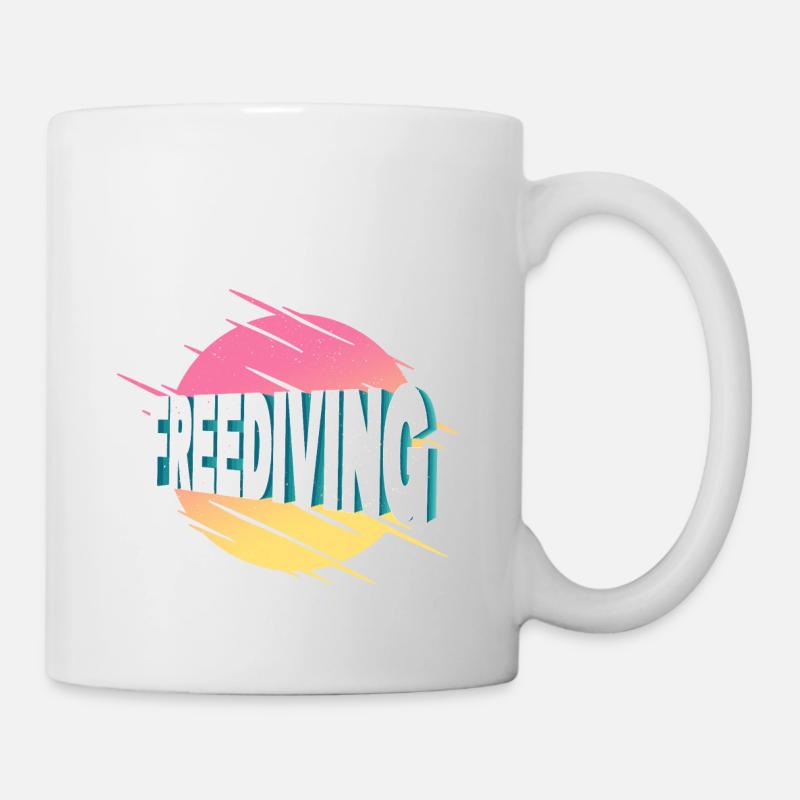 Freediving Apnoetauchen Freitauchen Tauchen - Tasse - Weiß