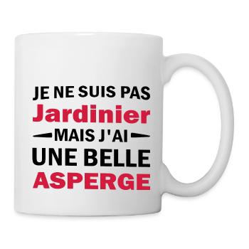 j ai une belle asperge / humour homme - Mug blanc - blanc - Droite