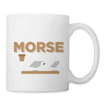 May The Morse Be With You Amateur Radio Operator - Tasse - Weiß - Rechts