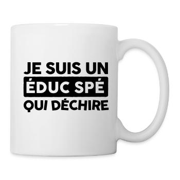 Éducateur spécialisé homme humour - Mug blanc - blanc - Droite