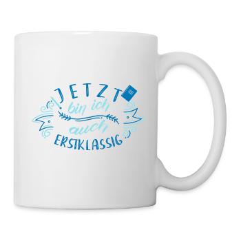 Kinder Einschulung - Jungs Schultüte - Vorfreude - Tasse - Weiß - Rechts