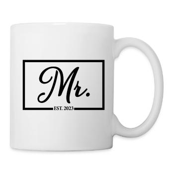 Mr. Est. 2023 Fiançailles pour la fête de mariage du marié - Mug blanc - blanc - Droite