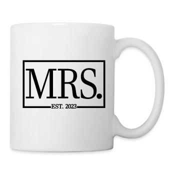 Mrs. Est. 2023 Engagement Bridal Shower Wedding - Mug - white - Right