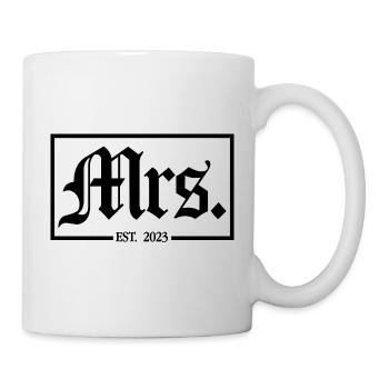 Mme Est. 2023 Fiançailles Mariage Douche nuptiale - Mug blanc - blanc - Droite