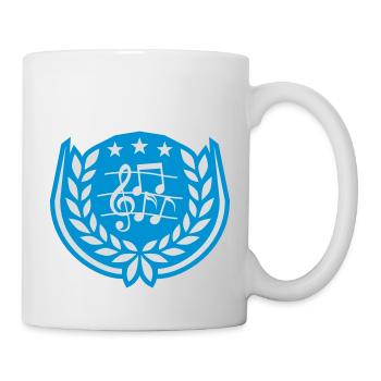 Armoiries Partition de musique clef - Mug blanc - blanc - Droite