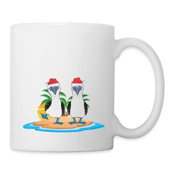 Galapagos Inseln Blaufußtölpel Weihnachten - Tasse - Weiß - Rechts
