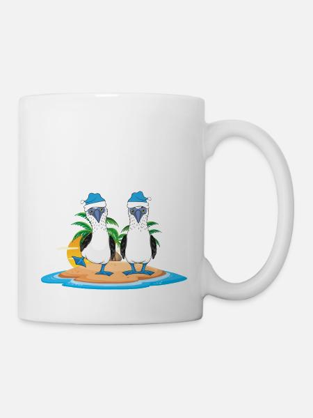 Galapagosinseln Blaufußtölpel Weihnachten - Tasse - Weiß
