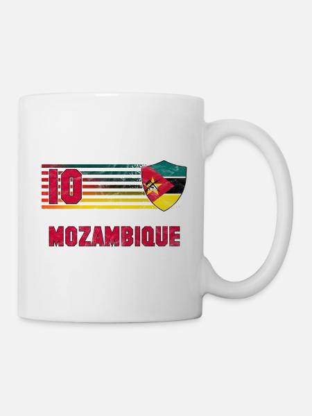 Mosambik Fußball Mannschaft - Tasse - Weiß