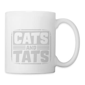 cats and tats Zitat - Tasse - Weiß - Rechts