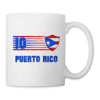 Puerto Rico Fußball Mannschaft - Tasse - Weiß - Rechts
