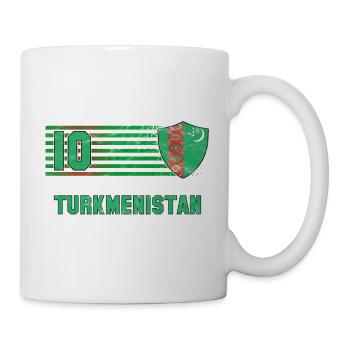 Turkmenistan Fußball Mannschaft - Tasse - Weiß - Rechts