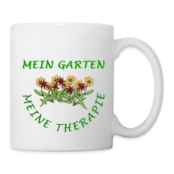 Ich brauche keine Therapie, ich habe meinen Garten - Tasse - Weiß - Rechts