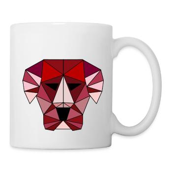 roter Hund - Tasse - Weiß - Rechts