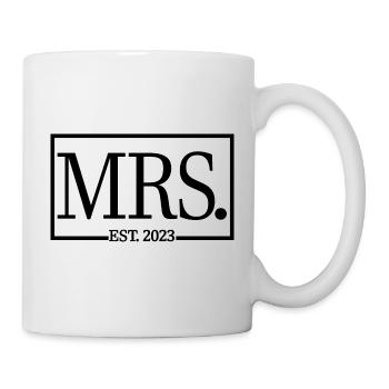Mme Est. 2023 Fiançailles Mariage Douche nuptiale - Mug blanc - blanc - Droite