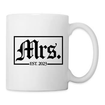 Mme Est. 2023 Fiançailles Mariage Douche nuptiale - Mug blanc - blanc - Droite
