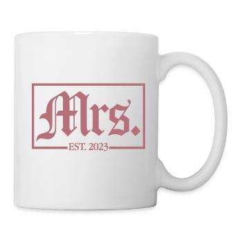 Mme Est. 2023 Fiançailles Mariage Douche nuptiale - Mug blanc - blanc - Droite