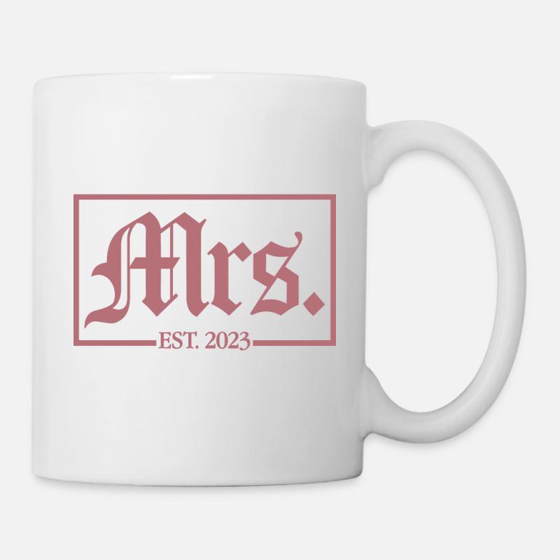Frau Est. 2023 Verlobung Brautdusche Hochzeit - Tasse - Weiß