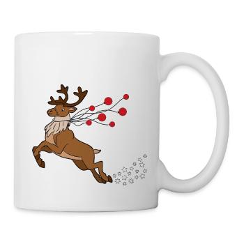Rentier Rudolph X-Mas - Tasse - Weiß - Rechts