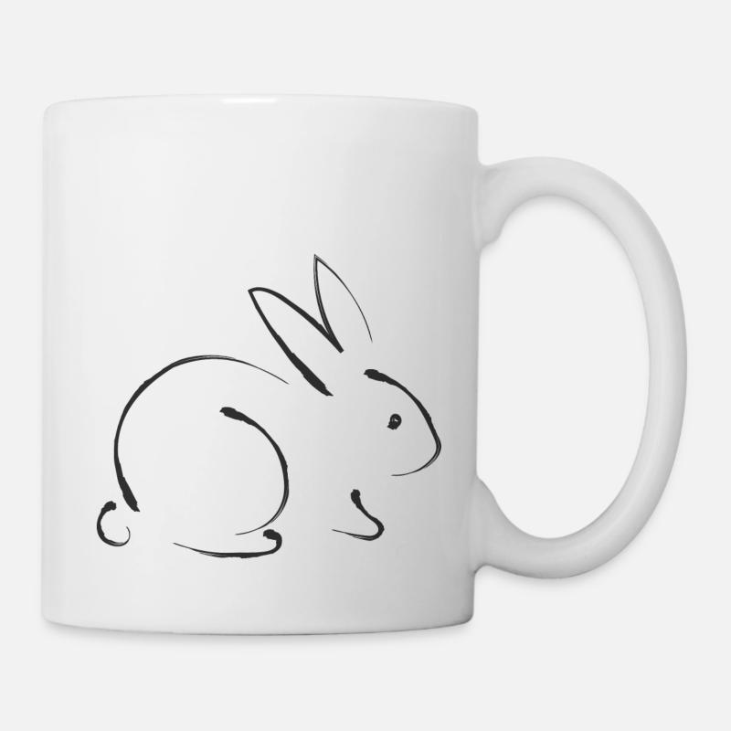 usagi dessin de lapin japonais - Mug blanc - blanc