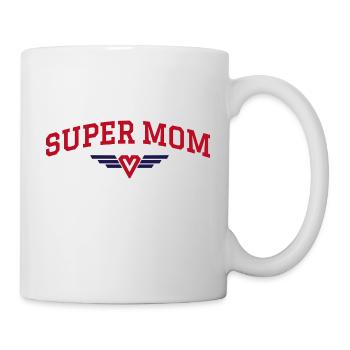 Super mon coeur ailes - Mug blanc - blanc - Droite