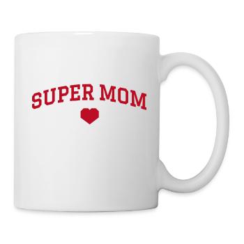 Super mein Herz - Tasse - Weiß - Rechts