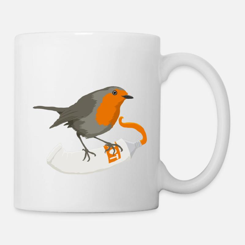 Rouge-gorge - Mug blanc - blanc