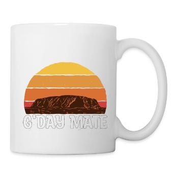 Australia G'Day Mate Ayers Rock Gift - Mug - white - Right