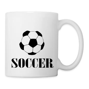 Fußball Soccer - Tasse - Weiß - Rechts