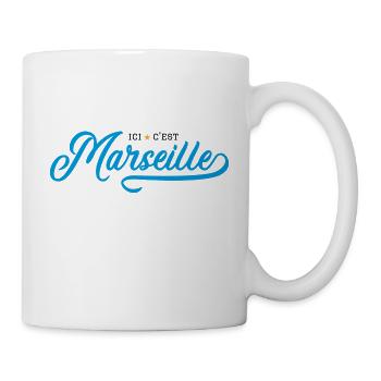 Ici c'est Marseille étoile vintage - Mug blanc - blanc - Droite