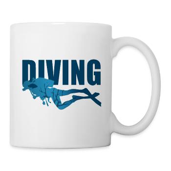 Diving diving scuba diver - Mug - white - Right