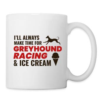 Greyhound Racing Ice Cream Dog Pet Race Animal - Mug - white - Right