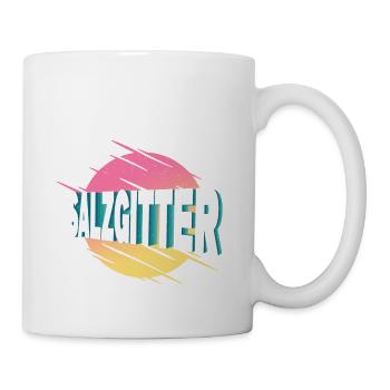 Salzgitter Deutschland Stadt Schrift Vintage Retro - Tasse - Weiß - Rechts
