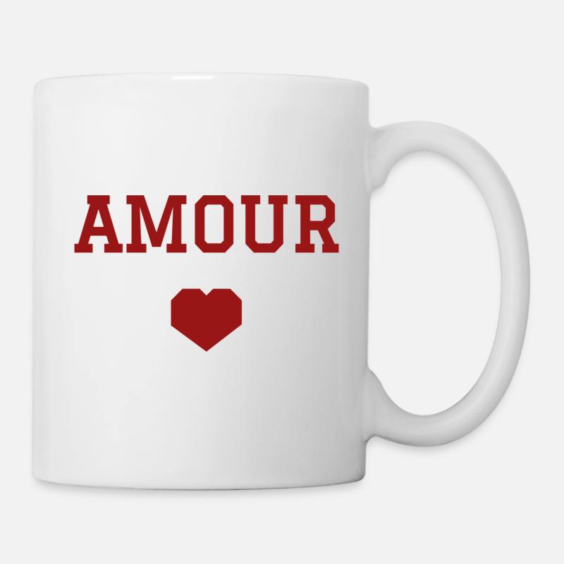 Amour cœur - Mug blanc - blanc