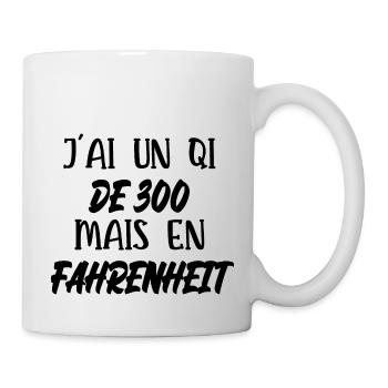 j'ai un QI de 300 - Mug blanc - blanc - Droite