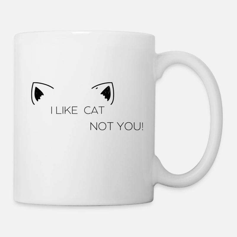 Black and White Modern Cat T shirt - Mug - white