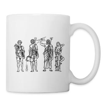 4 Figuren der griechischen Sage - Tasse - Weiß - Rechts