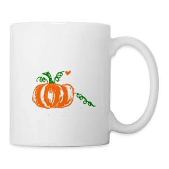 pumpkin drawing - Mug - white - Right
