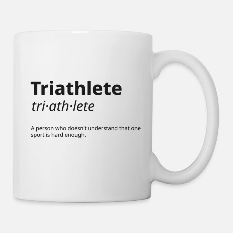 Tri-ath-lete A person who doesn't understand - Mug - white