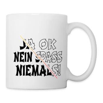 weihnachten lieben lustiger spruch - Tasse - Weiß - Rechts