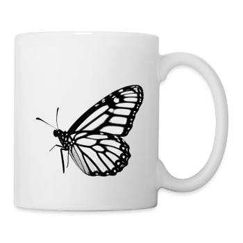 Schmetterling Natur Insekt Schmetterlinge 8 - Tasse - Weiß - Rechts