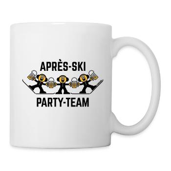 Trio d’équipe de fête après-ski (bière / dessin animé / 3C) - Mug blanc - blanc - Droite