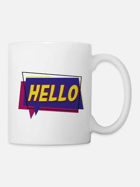 HELLO - Mug blanc - blanc