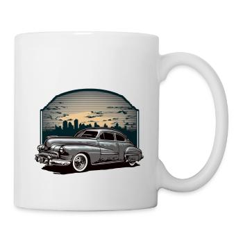 Classic Car Usa Vintage Rock n Roll Skyline - Mug - white - Right