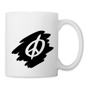 Signe de la Paix Dessin de la Paix Croquis noir - Mug blanc - blanc - Droite